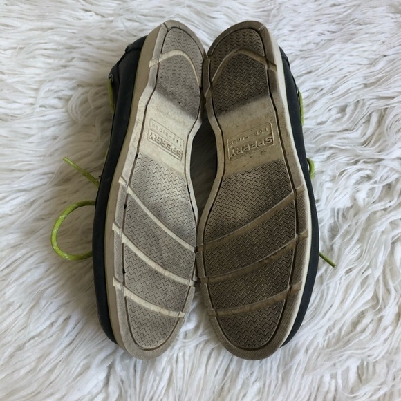 Sperry Top-Side Leather Neon Lace Boat Shoe - Picture 5 of 9